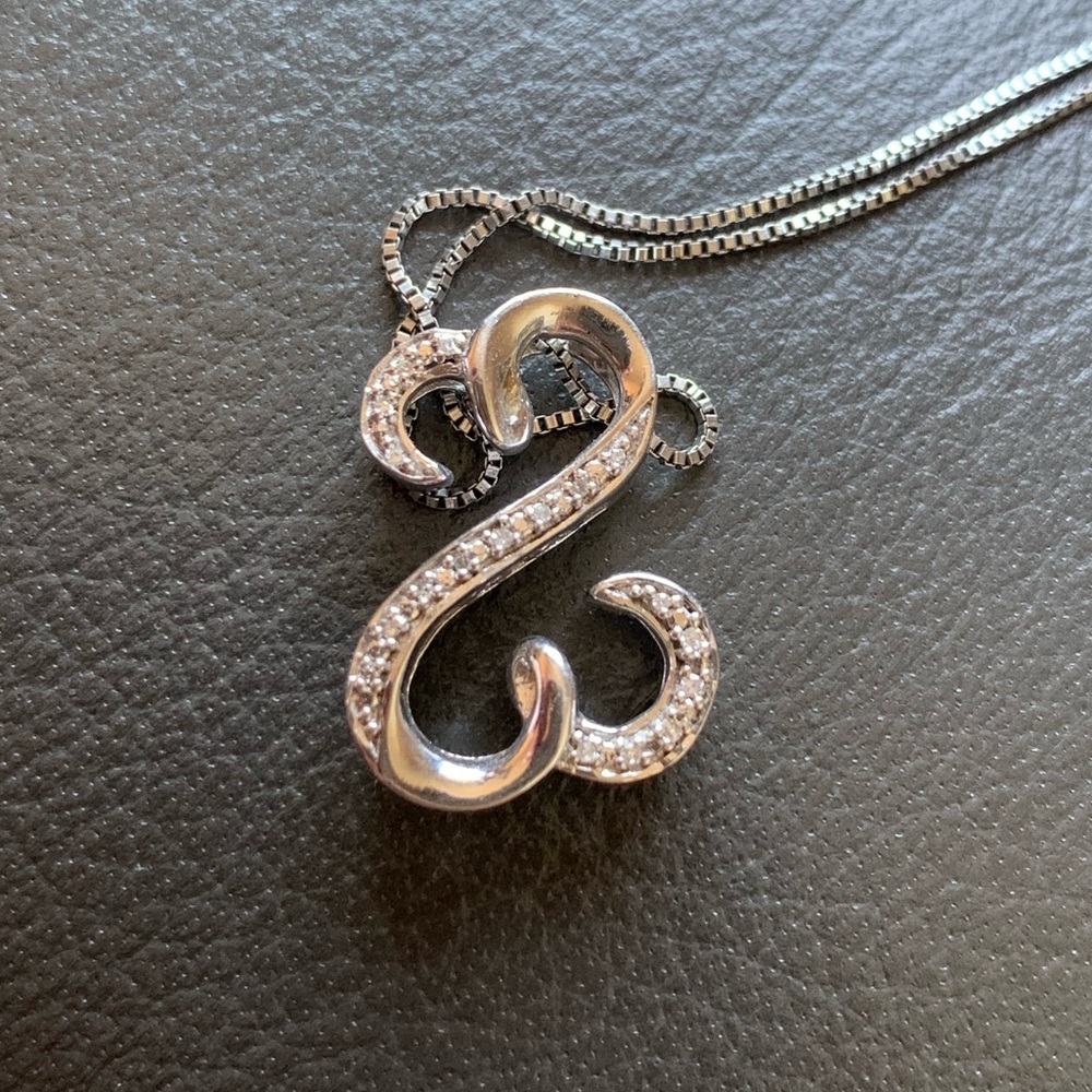 Stunning Diamond Double “S” Necklace